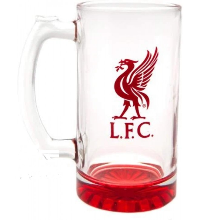 Liverpool FC Crest Stein Pint Glass with Dwepsteincrsliv